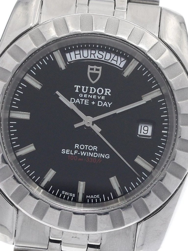 Tudor Classic Date Day 23010 Black Dial Automatic Mens Watch949603